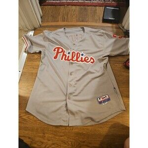 Majestic MLB Philadelphia Phillies Hunter Pence #3 Gray Jersey Size 52